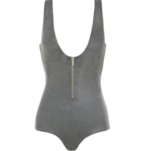 House of CB Romane Vegan Suede Bodysuit, SIZE L - Picture 1 of 6